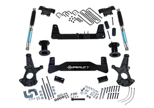 Superlift 6.5" Lift Kit-07-16 Silv/Sierra 1500 2WD w Cast Steel Ctrl Arms w Bil Rr Shocks