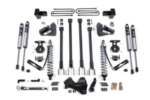 BDS Suspension 17-19 F350 DRW 4in. 4-Link 2.5 Coilover Lift Kit - Diesel engine - Non-DSC