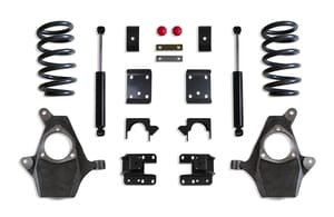 MaxTrac Suspension 4"/6" LOWERING KIT (COILS/SPINDLES, EXT/CREW CAB) (CAST STEEL ARMS)