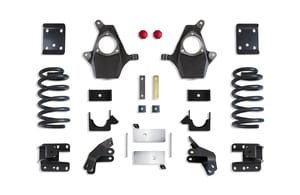 MaxTrac Suspension 3"/5" LOWERING KIT (MAGNERIDE, EXT/CREW CAB, CAST STEEL ARMS)