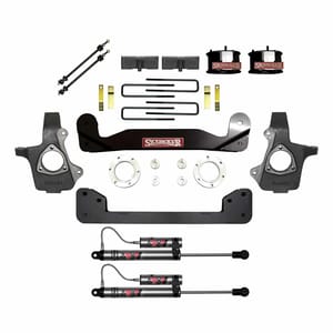 Skyjacker 4 In. Suspension Lift Kit With ADX 2.0 Remote Reservoir Shocks.