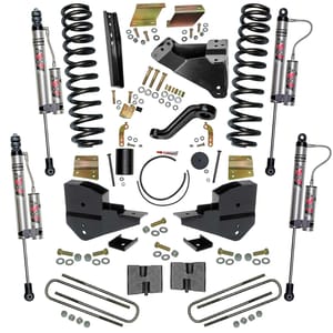 Skyjacker 6 in. Lift Kit with Coils; Blocks; and ADX 2.0 Remote Reservoir Shocks.