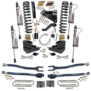 Skyjacker 6 in. Lift Kit with 4-Link Conversion and ADX 2.0 Remote Reservoir Shocks.