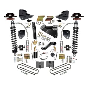Skyjacker 6 in. ADX 2.5 Remote Reservoir Coilover Suspension Lift Kit With Rear Blocks.