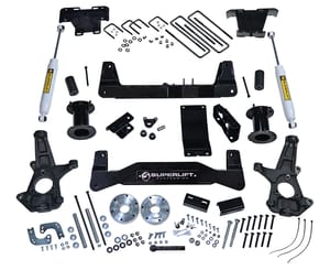 Superlift 6.5" Lift Kit-14-16 Silv/Sierra 1500 4WD w OE Cast Stl Ctrl Arms w SL Rr Shcks