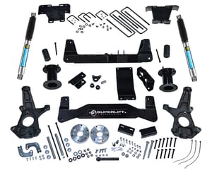 Superlift 6.5" Lift Kit - 07-13 Silverado/Sierra 1500 4WD - w/ Bilstein Rear Shocks