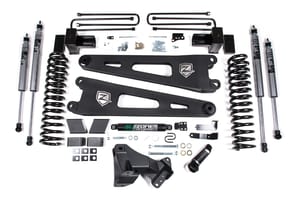 Zone Offroad Products 4" Radius Arm Susp Lift Kit, 2" Rear, Block, Diesel, 2 Leaf Main