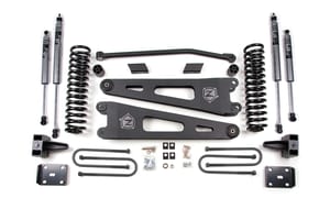 Zone Offroad Products 4" Radius Arm Lift System - Gas - Front Coil, Rear Block