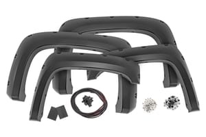 Fender Flares - Pocket Fender Flares | 6'7" & 8' Bed | GAN Silver | Chevy Silverado 1500/2500HD/3500HD (07-14)
