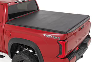 Tonneau Covers - Soft Tri-Fold Bed Cover | 5'7" Bed | with and w/o OE Rail | Toyota Tundra (22-26)