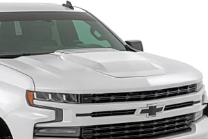 Hood Protectors - Hood Scoop | GAZ Summit White | Chevy Silverado 1500 2WD/4WD (2019-2026)