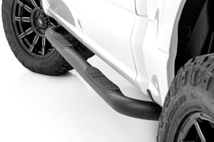 Rough Country Nerf Steps | 3-Inch Tube | Crew Cab | Ford F-150/Lightning/F-250/F-350/Raptor (15-26)
