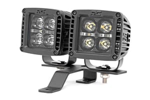 LED Lighting - LED Light Kit | Quad | Cowl Mount | 2" Black | Amber DRL | Jeep Gladiator JT/Wrangler JL (18-26)