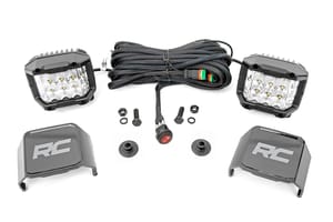 LED Lighting - LED Light Kit | Ditch Mount | 2" Chrome Pair | Wide | Ford Bronco 4WD (21-26)