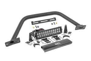 Rough Country Safari Bar | 12" LED Light Bar | Black | Dual Row | OE Modular Steel | Ford Bronco (21-26)