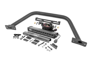 Rough Country Safari Bar | 12" LED Light Bar | Black | Single Row | OE Modular Steel | Ford Bronco (21-26)