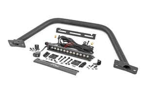 Rough Country Safari Bar | 12" LED Light Bar | Black | DRL | Single Row | OE Modular Steel | Ford Bronco (21-26)