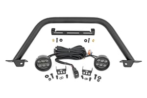 Bumpers & Grille Guards - Safari Bar | 3.5" Round LED (Pair) | Black | Amber DRL | OE Modular Steel | Ford Bronco (21-26)