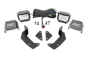 Rough Country LED Light Kit | Cage Mount | 2" Chrome Pair | Wide Angle | CFMOTO UFORCE 1000