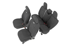 Interior & Floor Mats - Seat Covers | Front and Rear w/ Armrest | Jeep Wrangler Unlimited 4WD (18-26)