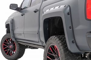 Fender Flares - Pocket Fender Flares | 6'7" & 8' Bed | GPA Graphite | Chevy Silverado 1500 (14-18)/2500HD