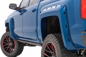 Fender Flares - Pocket Fender Flares | 6'7" & 8' Bed | G1K Deep Ocean Blue | Chevy Silverado 1500 (14-18)/2500HD