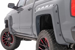 Fender Flares - Pocket Fender Flares | 6'7" & 8' Bed | G1C Overcast | Chevy Silverado 1500 (14-18)/2500HD