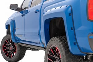 Fender Flares - Pocket Fender Flares | 6'7" & 8' Bed | GA0 Northsky Blue | Chevy Silverado 1500 (14-18)/2500HD
