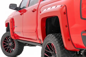 Fender Flares - Pocket Fender Flares | 6'7" & 8' Bed | G7C Red Hot | Chevy Silverado 1500 (14-18)/2500HD