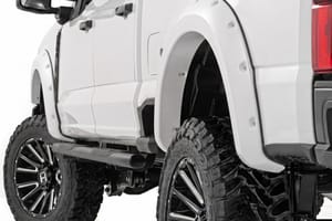 Rough Country Pocket Fender Flares | YZ Oxford White | Ford F-250/F-350 Super Duty (23-26)