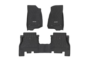 Rough Country Flex Fit Floor Mats | FR & RR | 4 Door | Jeep Wrangler Unlimited 4WD (18-26)