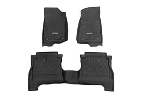Interior & Floor Mats - Flex-Fit Floor Mats | FR & RR | RR Lockable | Jeep Gladiator JT 4WD (20-26)