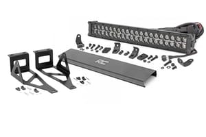 Rough Country LED Light Kit | Bumper Mount | 20" Black Dual Row | Amber DRL | Ford F-250/F-350 Super Duty (05-07)
