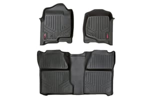 Rough Country Floor Mats | FR & RR | Crew Cab | Chevy/GMC 1500/2500HD (07-14)