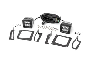 LED Lighting - LED Light Kit | Fog Mount | 2" Black Pair | GMC Sierra 1500 2WD/4WD (14-15)