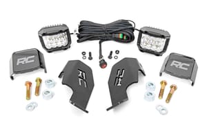 Rough Country LED Light Kit | Cage Mount | 2" Chrome Pair | Wide Angle | Honda Talon 1000