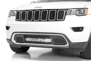 LED Lighting - LED Light Kit | Bumper Mount | 20" Black Dual Row| Amber DRL | Jeep Grand Cherokee WK2 (11-20)