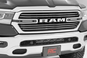 LED Lighting - Dual 6in LED Grille Kit | Chrome Slimline | Ram 1500 2WD/4WD (2019-2024)