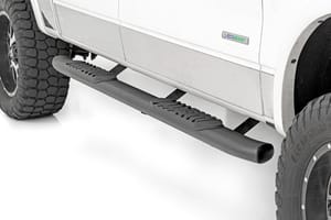 Rough Country Oval Nerf Step | Crew Cab | Black | Ford F-150 2WD/4WD (2009-2014)