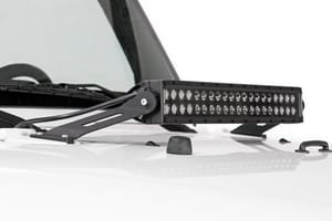 Rough Country LED Light Mount | Hood | 20" | Jeep Wrangler JK/Wrangler Unlimited (07-18)