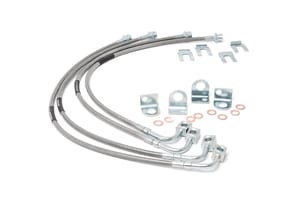 Suspension Accessories - Brake Lines | Stainless | FR & RR | 4-6 Inch Lift | Jeep Wrangler JK/Wrangler Unlimited (07-18)