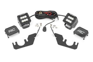 Rough Country LED Light Kit | Rear Mount | 2" Black Pair | Flood | Kawasaki Teryx 4 1000/Teryx4 800