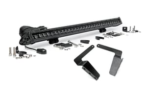 Rough Country LED Light Kit | Bumper Mount | 30" Black Single Row | Toyota Tundra (14-21)
