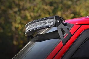 LED Lighting - LED Light Mount | Upper Windshield | 50" Curved | Jeep Cherokee XJ (84-01)