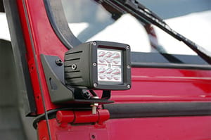 LED Lighting - LED Light Mount | Lower Windshield | Pod Pair | Jeep Wrangler YJ 4WD (87-95)