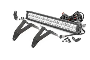 LED Lighting - LED Light Kit | Bumper Mount | 20" Chrome Dual Row | White DRL | Ram 1500 (19-24)