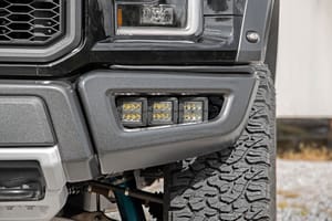 LED Lighting - LED Light Kit | Fog Mount | Triple 2" Black Pair | Ford Raptor 4WD (17-20)