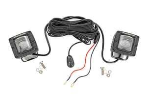Rough Country 2 Inch Black Series LED Light Pods | SAE Fog | Yellow