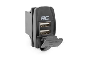 LED Lighting - USB Switch Insert | 2x1 with Logo | Blue Back Light