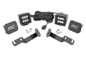 LED Lighting - LED Light Kit | Ditch Mount | 2" Black Pair | Spot | Toyota Tacoma (05-15)